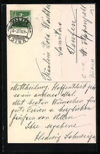 AK Zürich, Gebäude in der Neptunstrasse 74