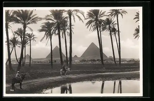 AK Kairo, Blick auf die Pyramiden