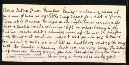 AK Cairo, Panoramic view of Boulak