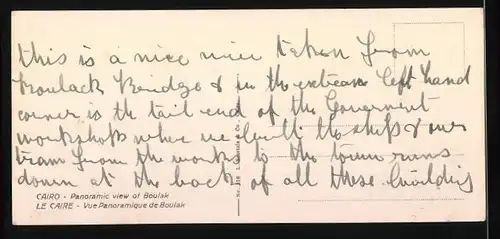 AK Cairo, Panoramic view of Boulak