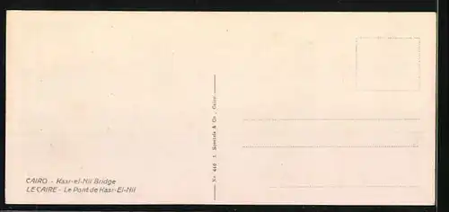 AK Cairo, Kasr-el-Nil Bridge