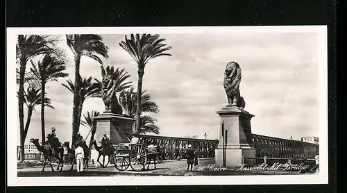 AK Cairo, Kasr-el-Nil Bridge