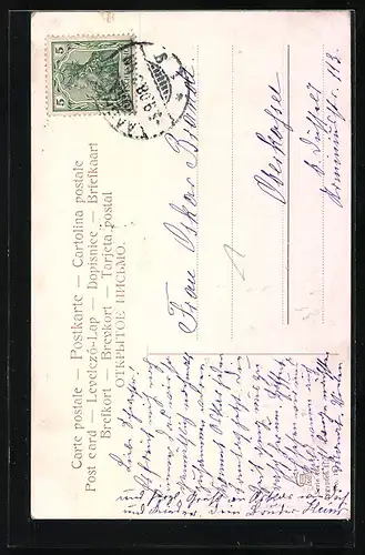 Künstler-AK Kairo, Moschee Kait-Bey