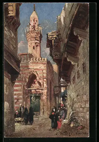 Künstler-AK Cairo, Street in Cairo