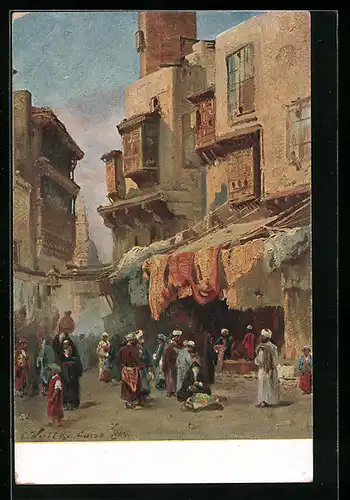 Künstler-AK Caire, Rue de Caire