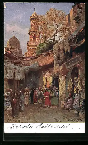 Künstler-AK Caire, Rue de Caire