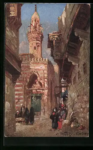 Künstler-AK Cairo, Street in Cairo