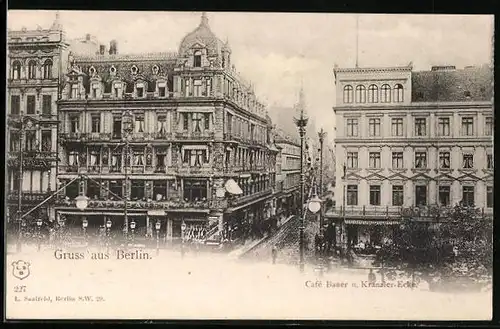 AK Berlin, Cafe Bauer und Kranzler-Ecke