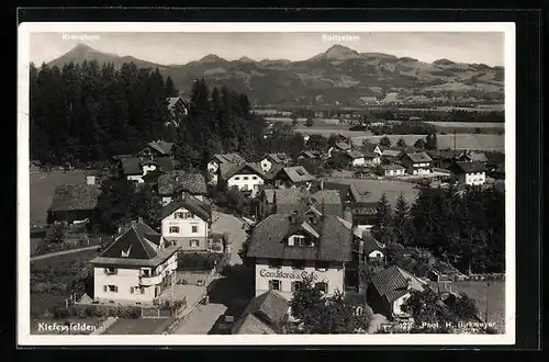 AK Kiefersfelden am Inn, Dorfpartie mit Konditorei & Cafe