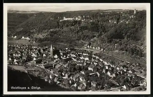 AK Geislingen a. Steige, Teilansicht mit Kirche