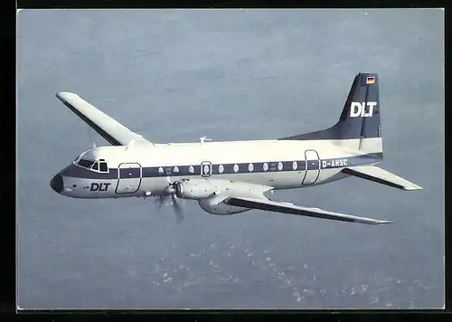 AK Flugzeug DLT HS 748 in der Luft