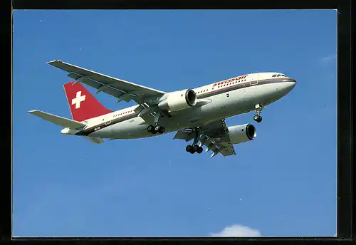 AK Flugzeug Airbus A 310 der Swissair in der Luft
