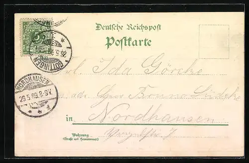 Lithographie Göttingen, Auditorium, Rohns, Jacobi-Kirche