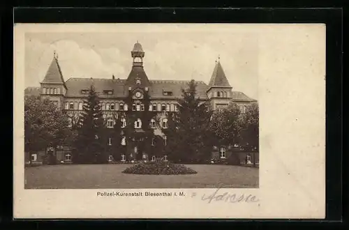 AK Biesenthal i. M., Polizei-Kuranstalt mit Vorplatz