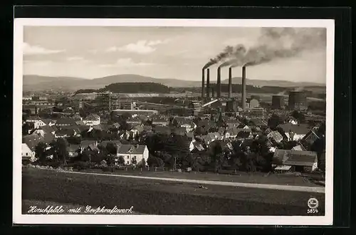 AK Hirschfelde, Teilansicht mit Grosskraftwerk