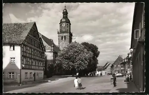 AK Altdorf, Marktplatz mit Stadtkirche