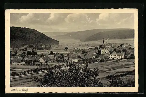 AK Atteln /Westfalen, Panorama des Ortes