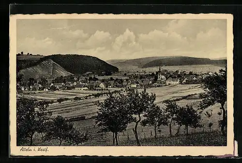 AK Atteln /Westfalen, Totalansicht des Ortes