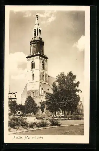 AK Berlin, Ansicht der Marienkirche am Neuen Markt