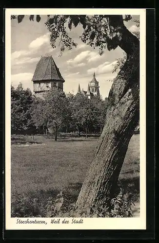 AK Weil der Stadt, Blick zum Storchenturm