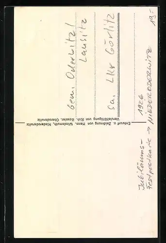 AK Niederoderwitz, Festpostkarte zum Gedächtnis an das 200 jährige Jubiläum der Kirche 1926, Innenansichten