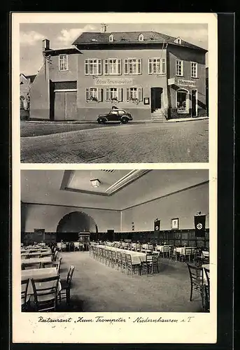 AK Niedernhausen i. T., Restaurant Zum Trompeter