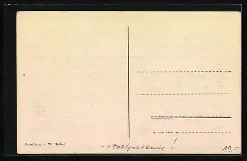 Künstler-AK Eutritzsch, Heimatfest-Karte 1930, Markt vor 100 Jahren