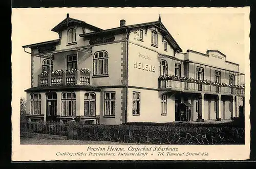 AK Scharbeutz /Ostsee, Hotel Pension Helene, Strassenansicht
