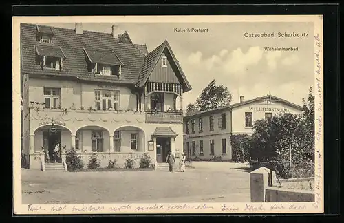 AK Scharbeutz, Kaiserl. Postamt. u. Wilhelminenbad