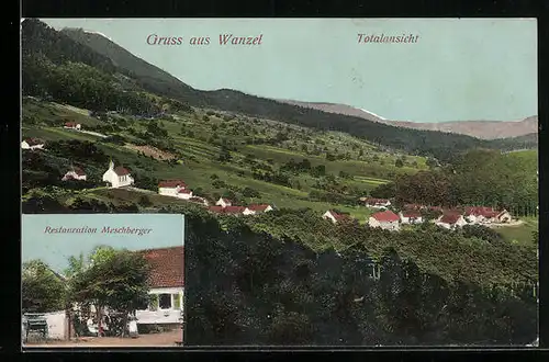 AK Wanzel, Restaurant Meschberg, Totalansicht