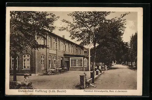 AK Haffkrug /Lüb. Bucht, Ostseebad, Pension Strandperle von J. Jenssen