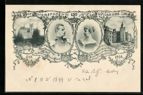 AK Albert Fürst von Thurn & Taxis und K.K. Hoheit Fürstin Margarethe von Thurn & Taxis, Schloss Taxis