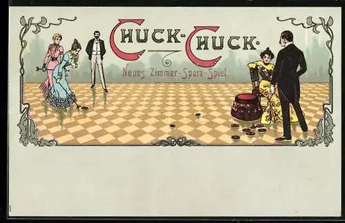 Lithographie Chuck-Chuck, Neues Zimmer-Sport-Spiel