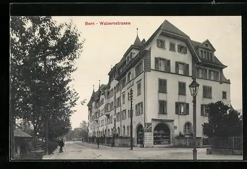 AK Bern, Blick in die Wabernstrasse