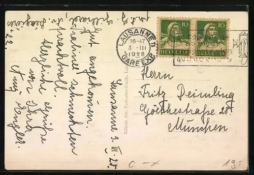 AK Lausanne, Les Bergières, Strassenpartie