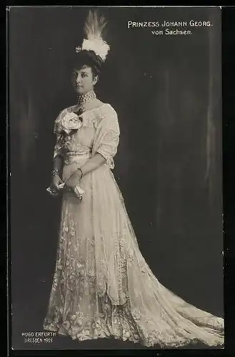 Foto-AK Hugo Erfurth: Prinzessin Johann Georg von Sachsen
