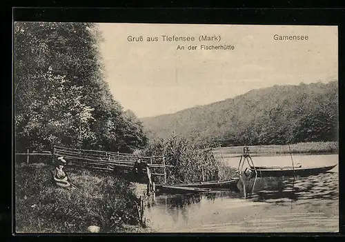 AK Tiefensee /Mark, An der Fischerhütte