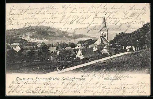 AK Oerlinghausen, Teilansicht Süd-West-Seite
