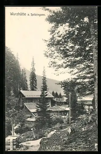 AK Schliersee, Wurzhütte am Spitzingsee