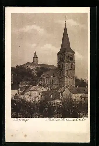 AK Siegburg, Markt und Servatiuskirche