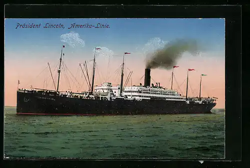 AK Passagierschiff Präsident Lincoln, Amerika-Linie