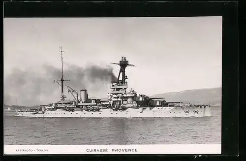 AK Cuirasse Provence, Kriegsschiff
