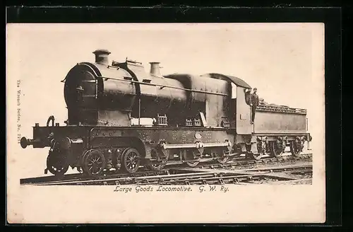 AK Large Goods Locomotive, G. W. Ry., englische Eisenbahn