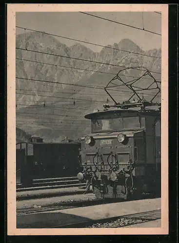 AK Grüsse von einer schönen Eisenbahnreise, Lok 1670.26