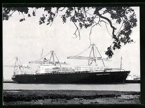 AK Handelsschiff Hamburg Express mit Containern