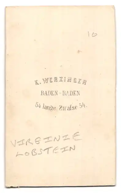 2 Fotografien F. Brandseph, Stuttgart, Baron und Baronin von Lobstein, Königliche württembergischer Kammerherr 2