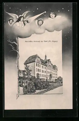 AK Ambrock b. Dahl, Engel schweben über der Heilstätte