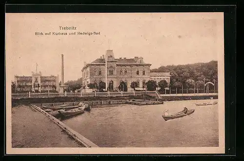 AK Trebnitz, Blick auf Kurhaus und Hedwigs-Bad
