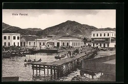 AK Cabo Verde, Vista Parcial, Ortsteilansicht mit Pier