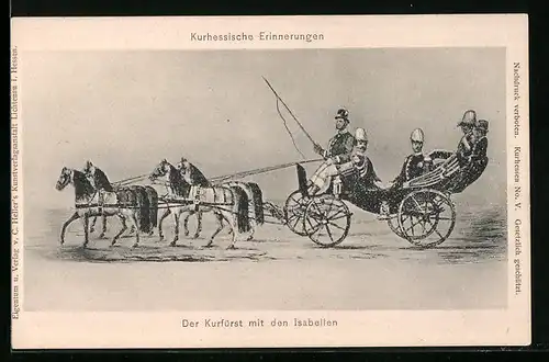 AK Der Kurfürst von Hessen-Darmstadt mit den Isabellen